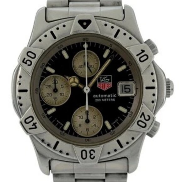 Tag Heuer Men's 37mm 2000 Series Chronograph Automatic SS Watch! Ref: 840.306! - Picture 2 of 11